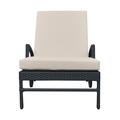 Armen Living 27 X 32 X 30 In. Vida Outdoor Wicker Lounge Chair With Water Resistant Beige Fabric Cushion LCVILOBE